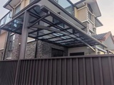 海口定制安装铝合金PV阳光板雨棚_海南悦民雨棚厂家