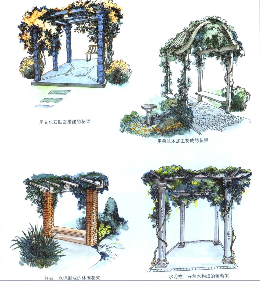 庭院花园花架