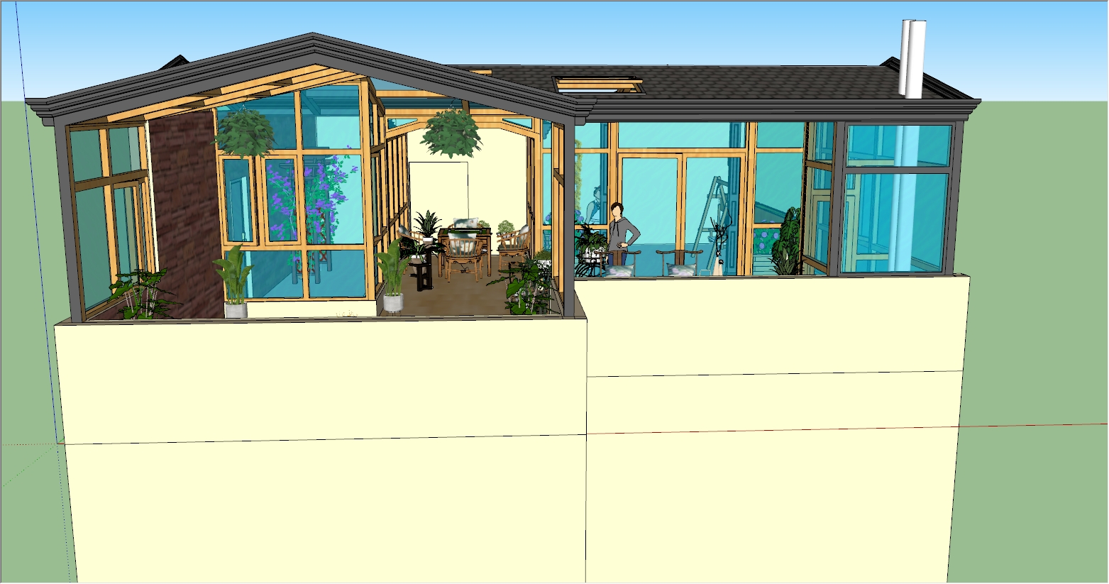 海南热带别墅屋顶花园阳光房