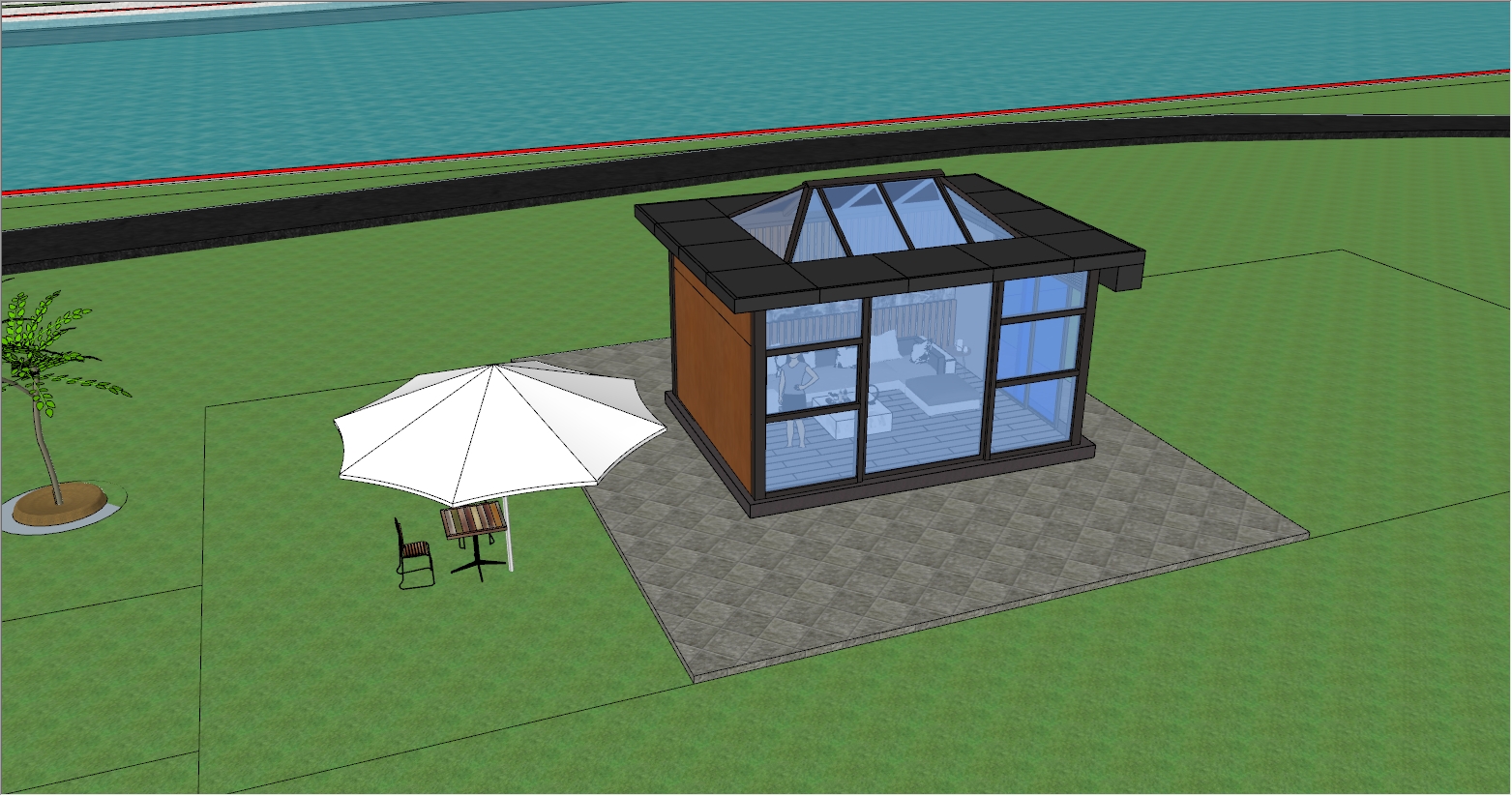 休闲娱乐、KTV会所的阳光房设计SU效果图