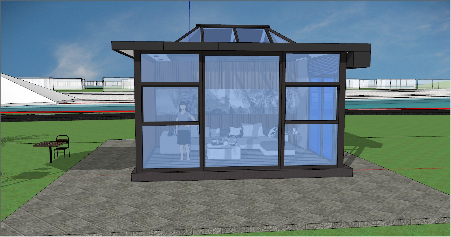 休闲娱乐、KTV会所的阳光房设计SU效果图