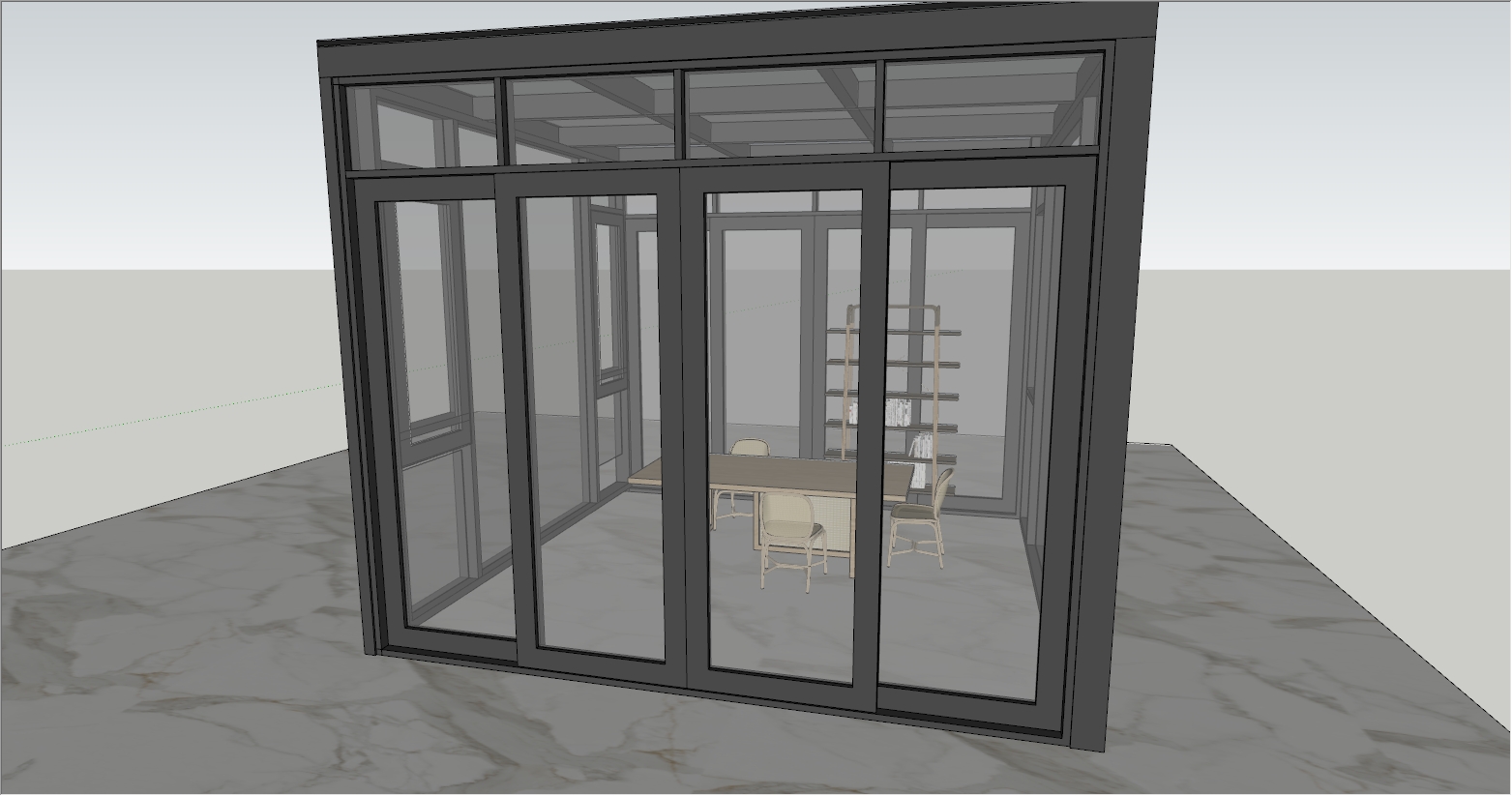 小型简约阳光房SU设计效果图