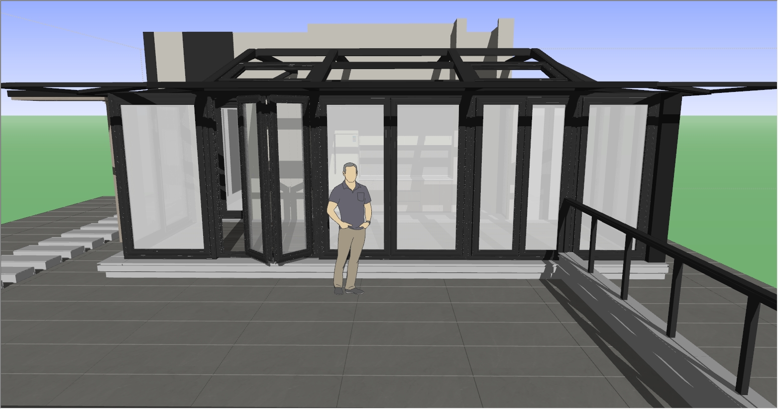 彰显品味与审美的露台阳光房SU设计效果图