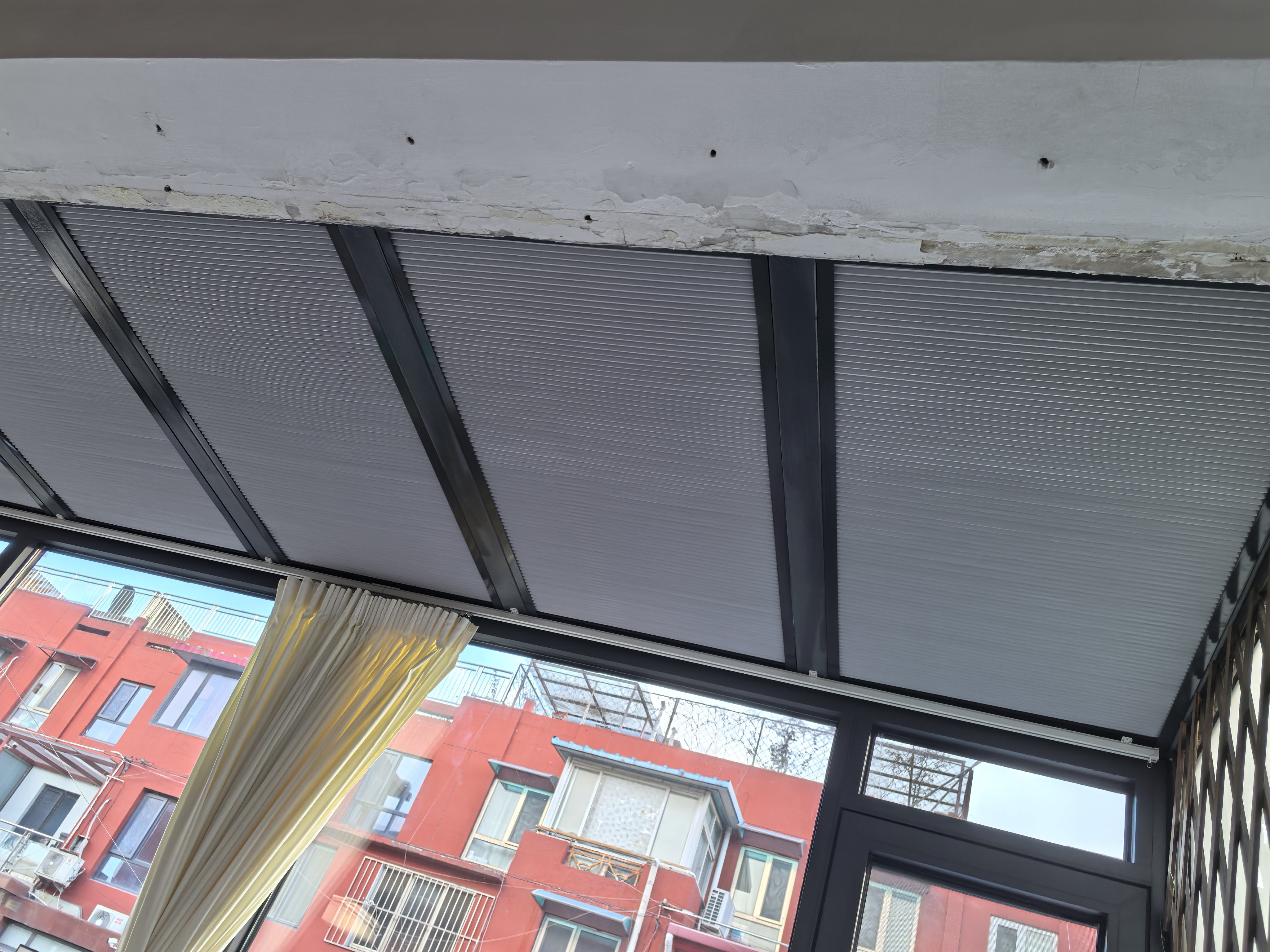 阳光房遮阳蜂巢帘