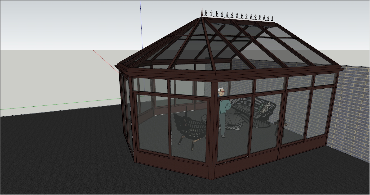 新古典欧式风格阳光房设计效果图