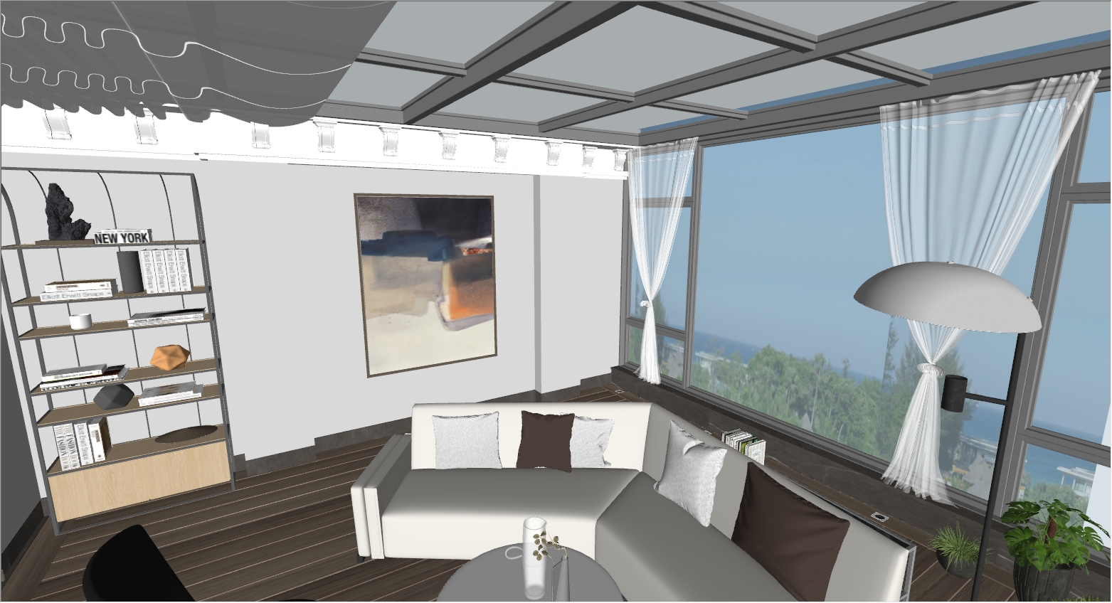 露台阳光房SU设计效果图