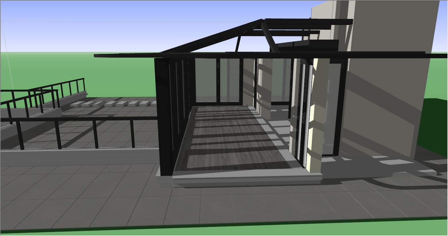 彰显品味与审美的露台阳光房SU设计效果图