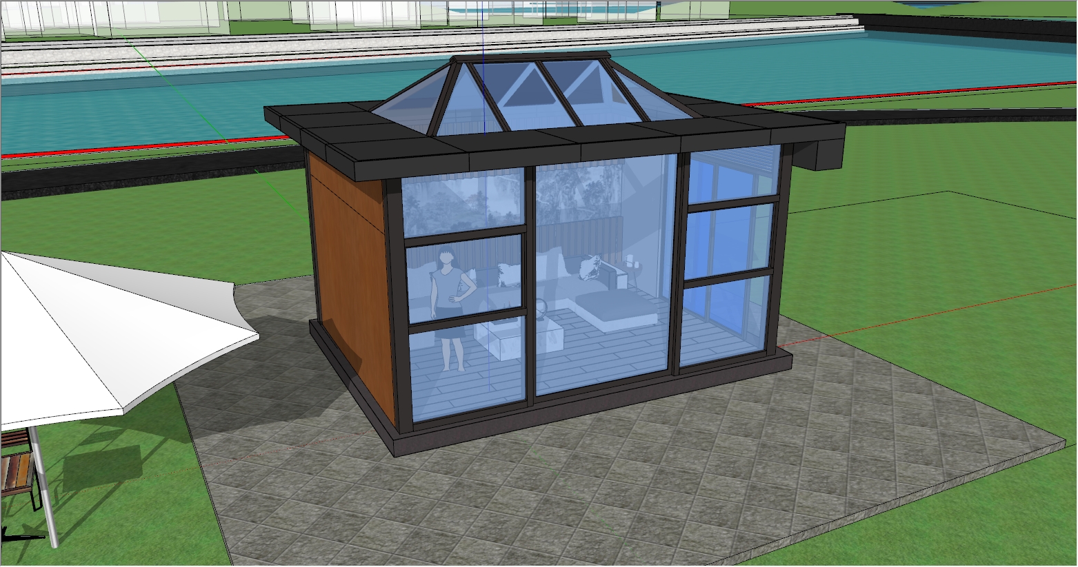 休闲娱乐、KTV会所的阳光房设计SU效果图