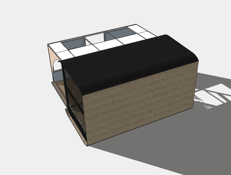 可移动的新型伸缩阳光房设计效果图